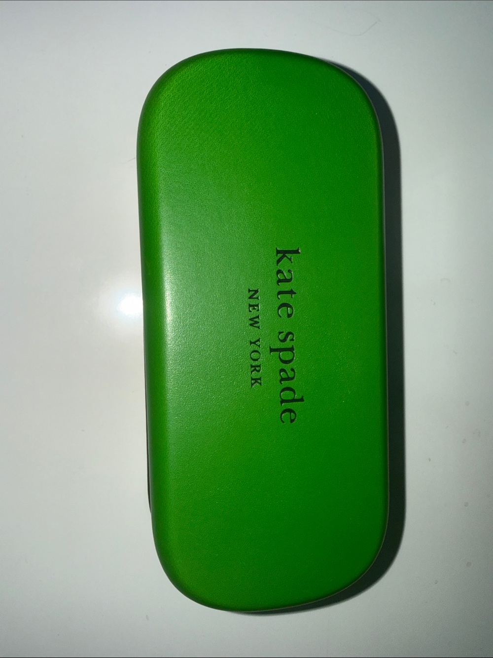 NWOT Kate Spade Large Green & Black Sunglasses Glasses Hard Case & Cleaning Clot